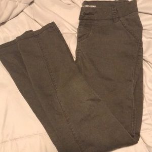 Dark green denim leggings